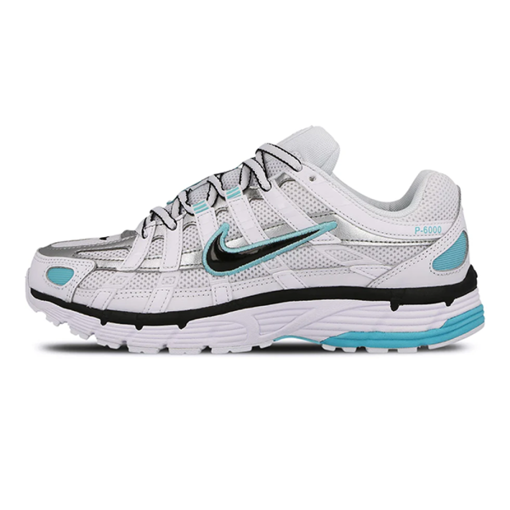 Nike P-6000 Unisex Mesh Sneakers White Black Blue - E-SEVEN