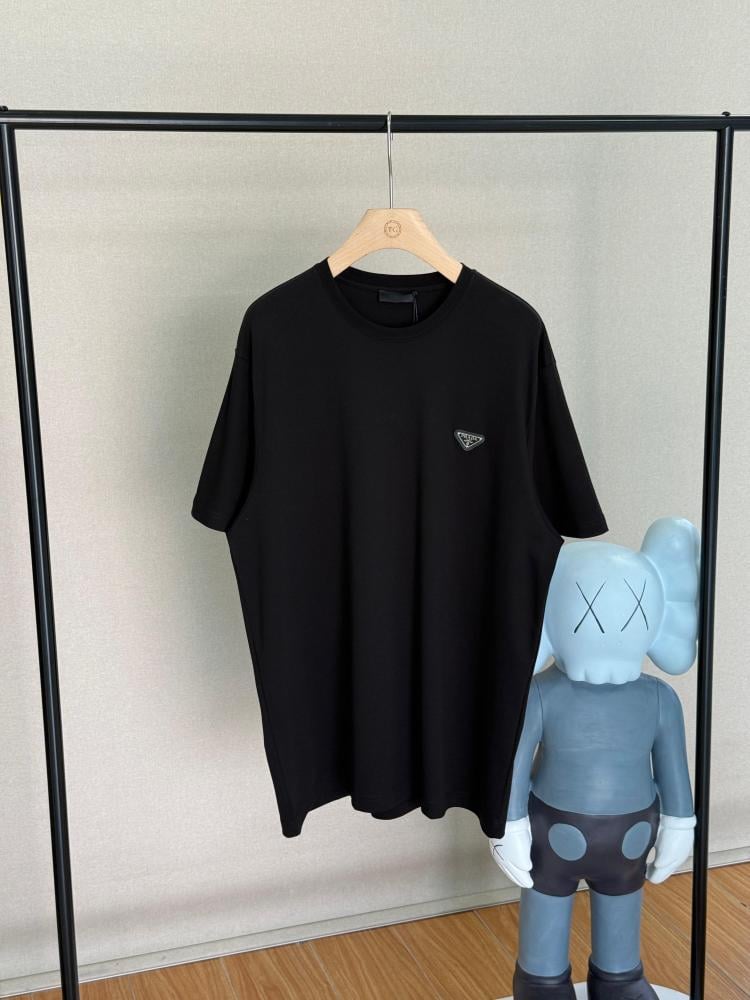Prada Jumbo Plus Size T-Shirt in Black - E-SEVEN STORE