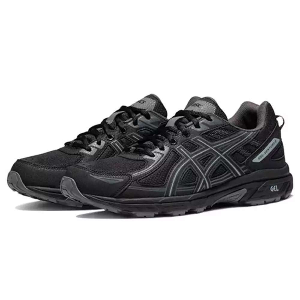 ASICS Gel-Venture 6 Sneaker - Black with Grey Accents - E