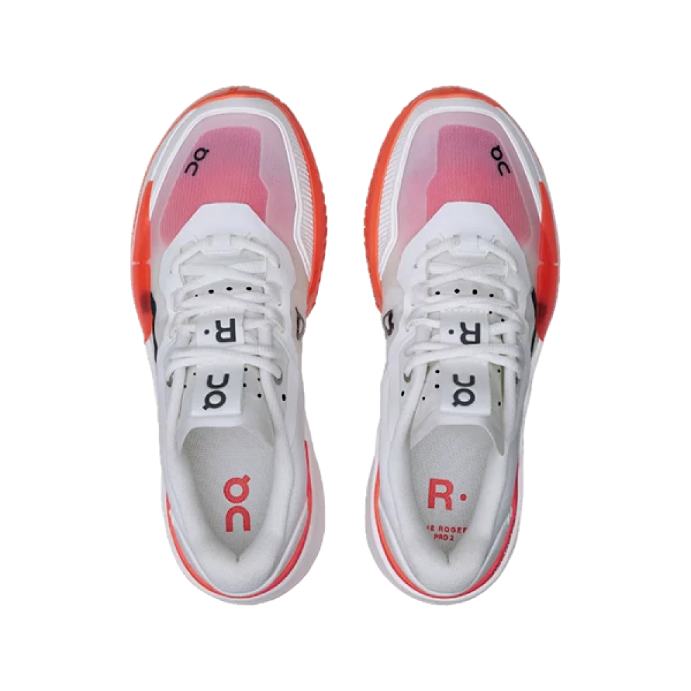 ハロー Cloud On Running The Roger Sneakers in White Orange - E
