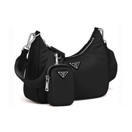 Prada Re-Edition 2005 Black Nylon Shoulder Bag - E-SEVEN STORE