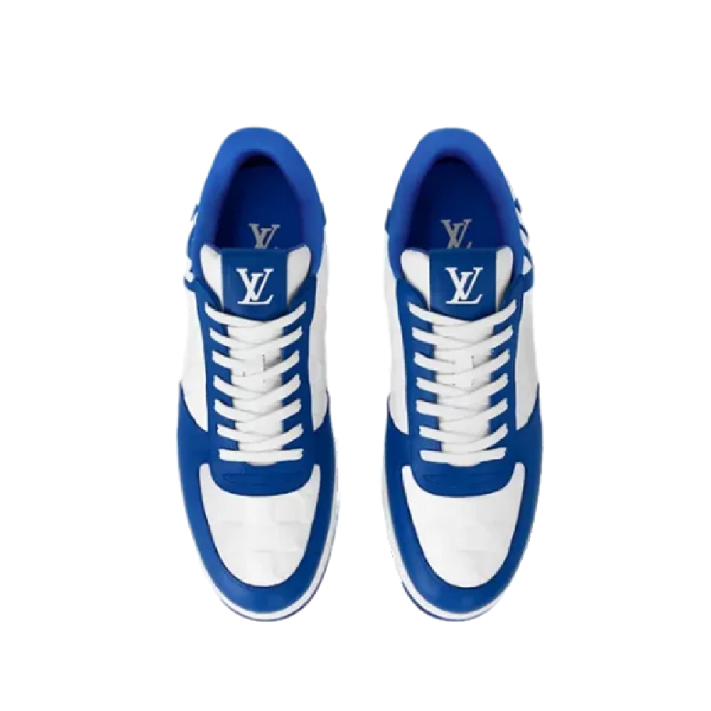 ルイヴィトン Louis Vuitton Men's Blue and White Luxury Sneakers - E-SEVEN