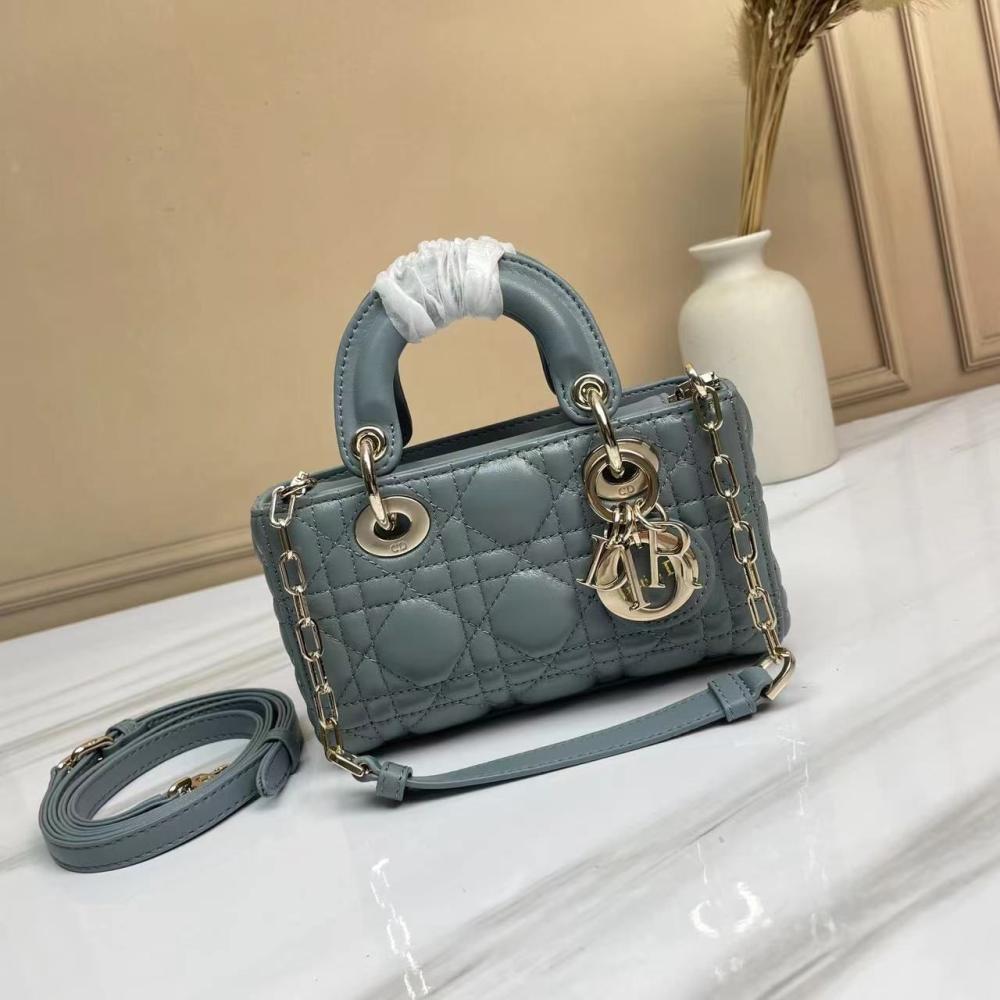 Lady Dior D-Joy handbag in luxurious leather with top
