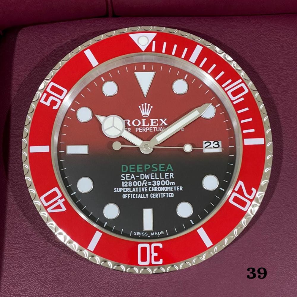 Rolex Submariner Red and Black Gradient Wall Clock