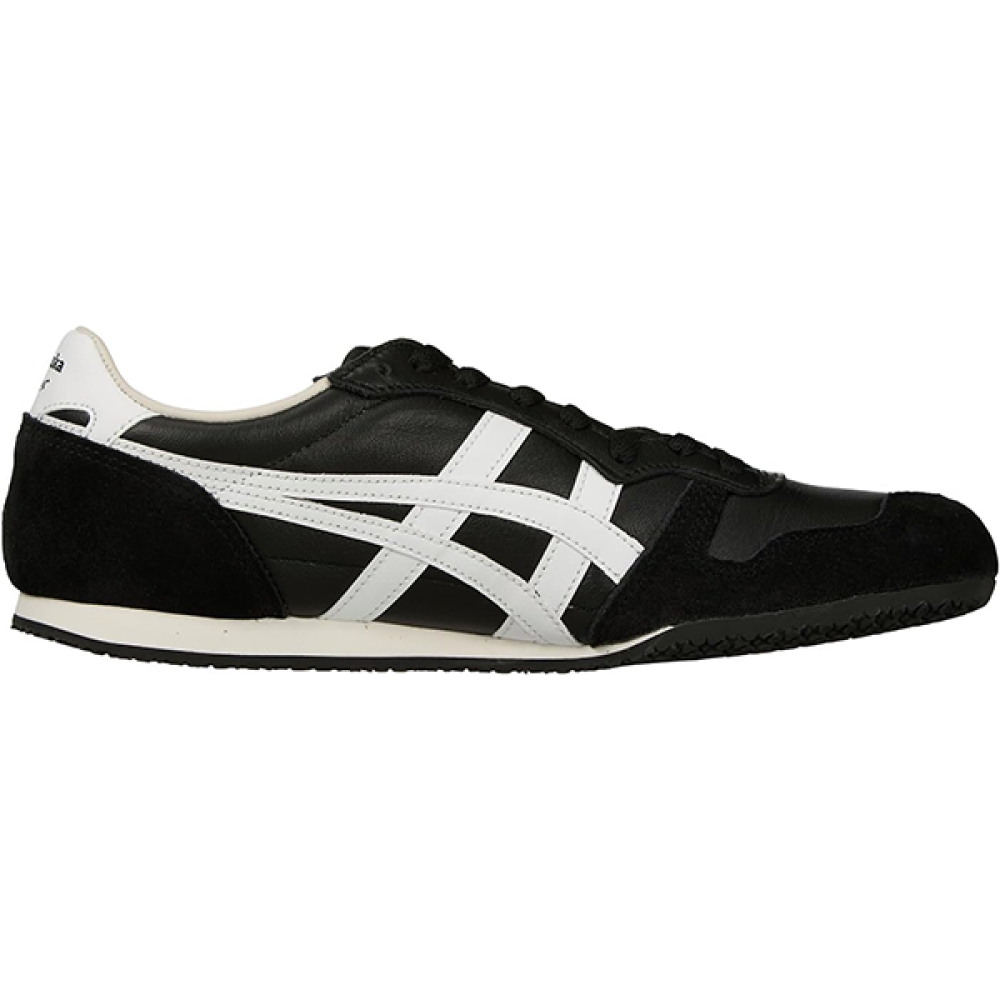 Onitsuka Tiger Serrano Classic Running Shoes Black White E-SEVEN