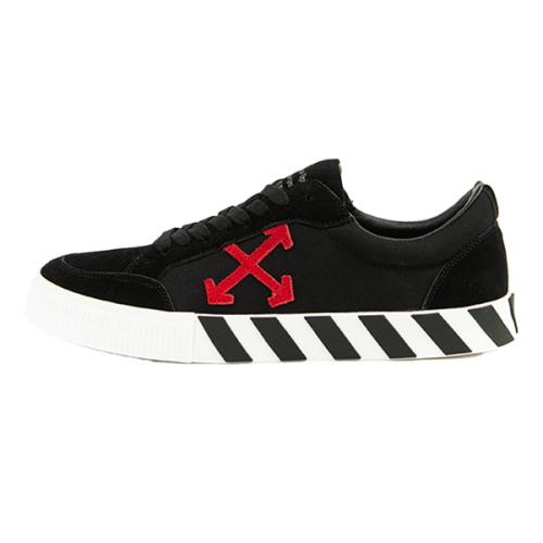 Off-White Vulc Fabric Shoes in Black with Red Logo - E-SEVEN STORE