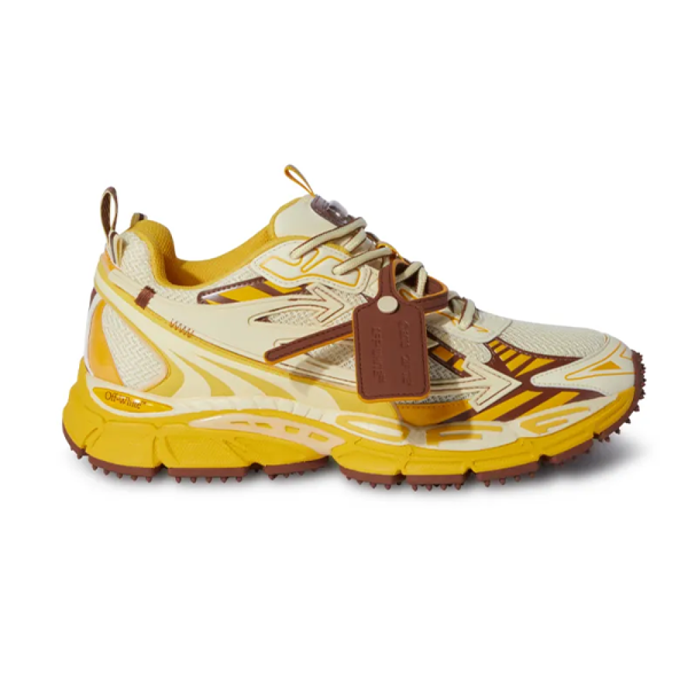Off-White B Right Back Unisex Yellow Mesh Sneakers - E-SEVEN