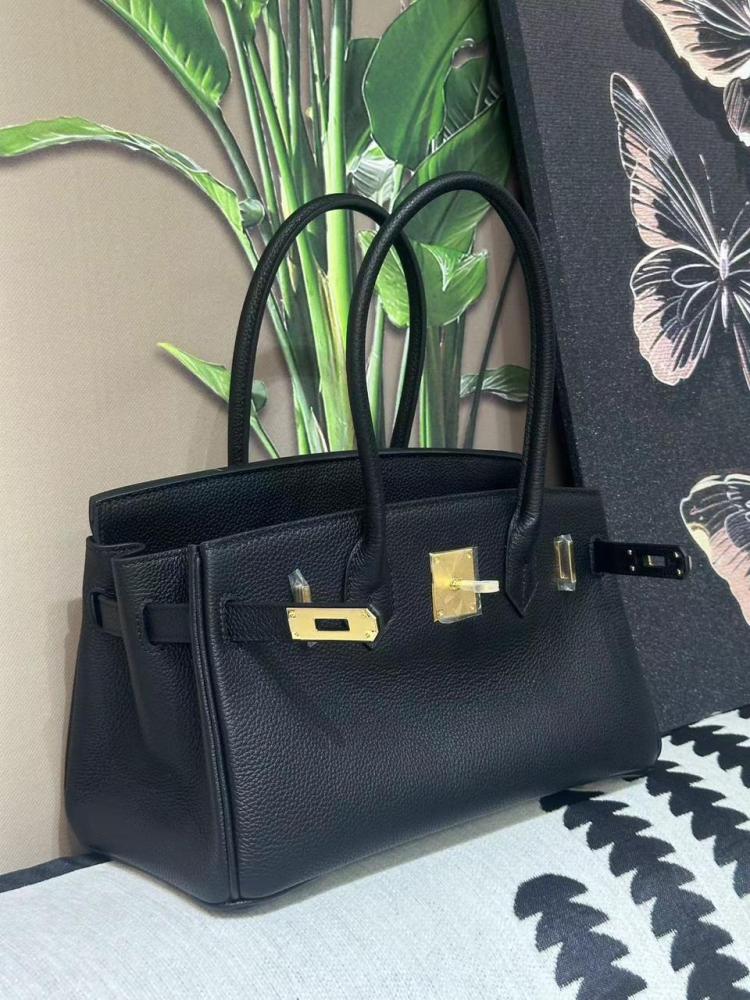 Black Hermes Birkin 29cm bag with large handles