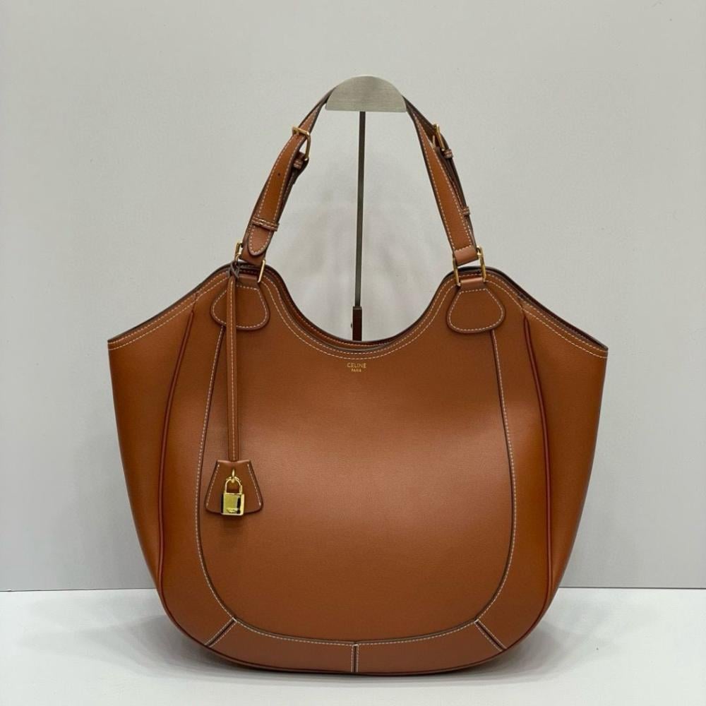 大人の色味◇MEO バッグ◇CELINE Celine MEO Leather Top Handle Bag in Honey Brown - E-SEVEN STORE