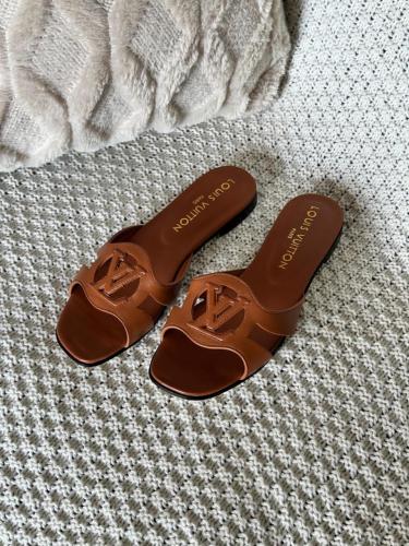 Louis Vuitton Women's Isola Slipper, Honey - E-SEVEN STORE