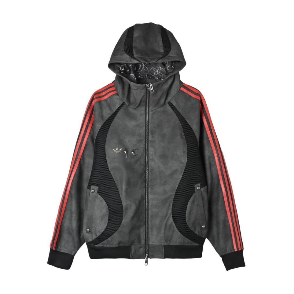 新品adidas x Thug Club PU Leather Jacket adidas x Thug Club Team Geist PU Leather Jacket Black KC2222 Japan
