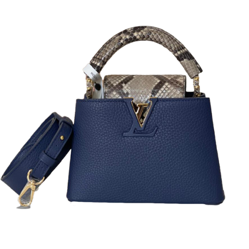 Louis Vuitton Capucine Women's Handbag - Dark Blue - E-SEVEN STORE