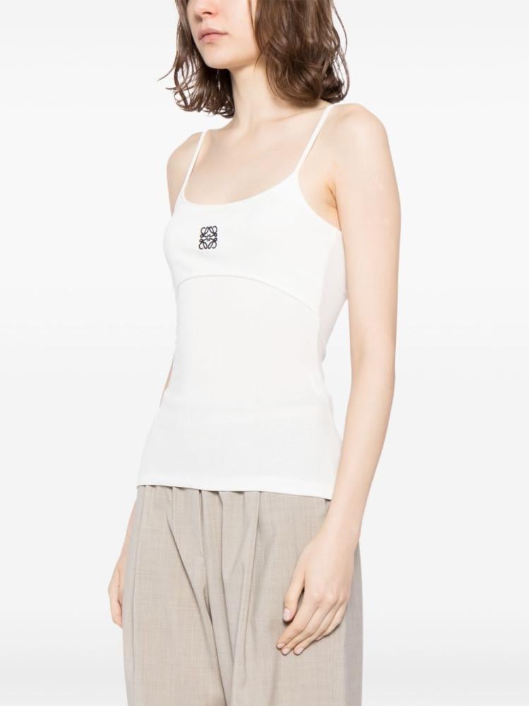 Loewe Women's Sleeveless T-Shirt White Sports Shirt
