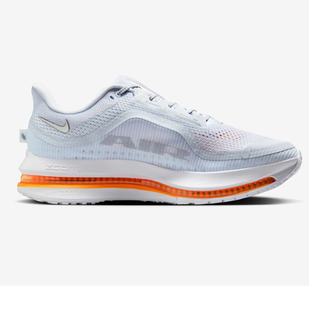 white nike shoes with orange stripe