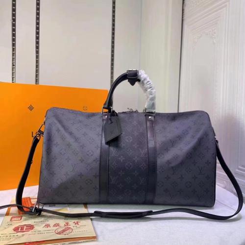 حقيبة رحلات لويس فيتون Keepall لون أسود مونوغرام