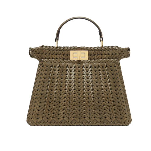 【送料&関税込】Fendi Peekaboo Handbag Fendi Black Peekaboo Goatskin Large Handbag ○ Labellov