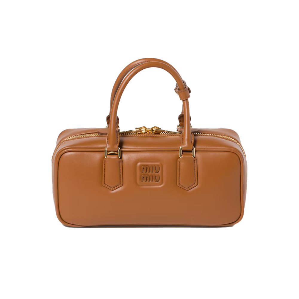 Miu Miu Arkady Honey Leather Luxury Handbag - E-SEVEN STORE
