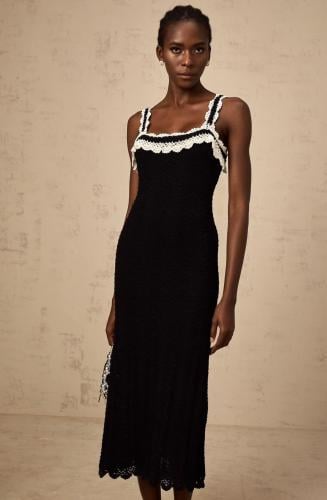 Chanel 2025 Summer Sleeveless Ribbed Midi Dress in Blue - E-SEVEN