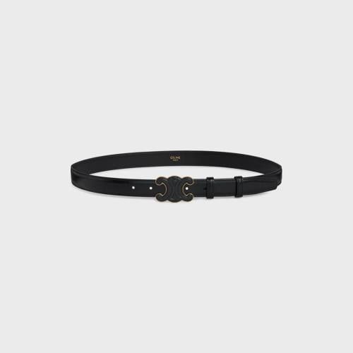Elegant black leather Celine women's belt - E-SEVEN STORE