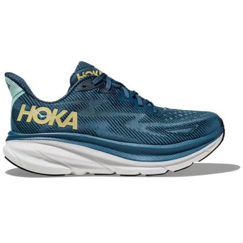 Huka Clifton9 Super Running Shoes in Blue and Yellow - E-SEVEN STORE