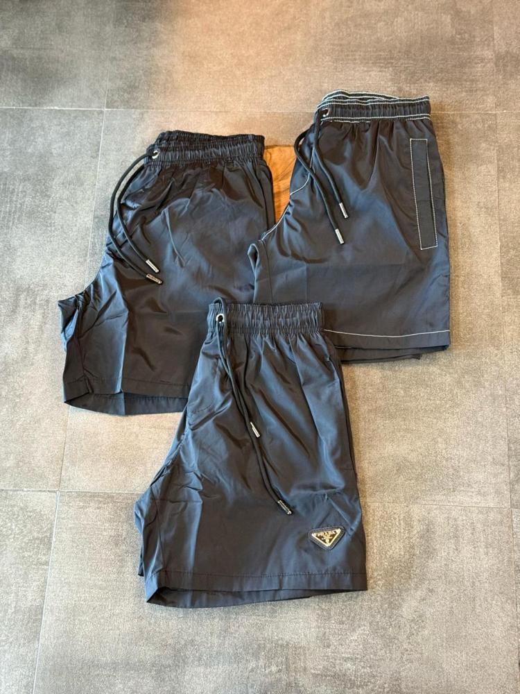 PRADA logo swim shorts black SS25【新作】 Prada - Swim shorts black - The Corner