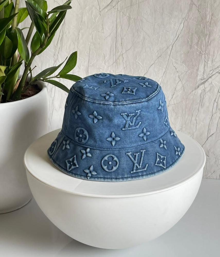 その他 BLUE Louis Vuitton Unisex Logo Denim Pocket Hat - E-SEVEN STORE