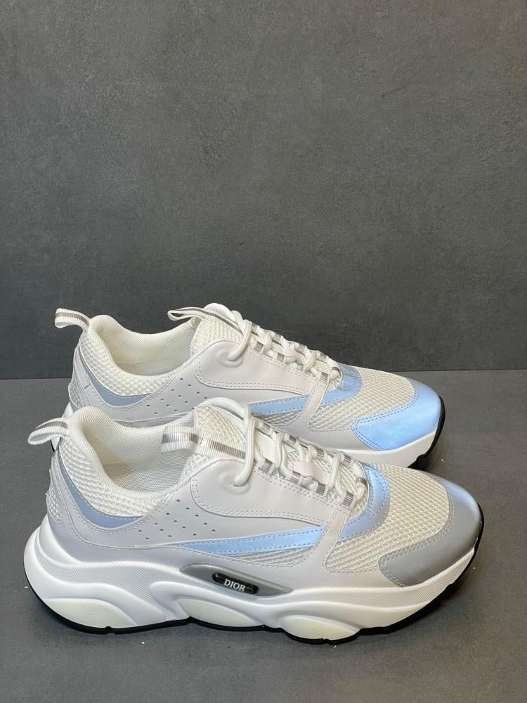 Dior B22 Men's Sneakers, White Mesh Sneaker - E-SEVEN STORE