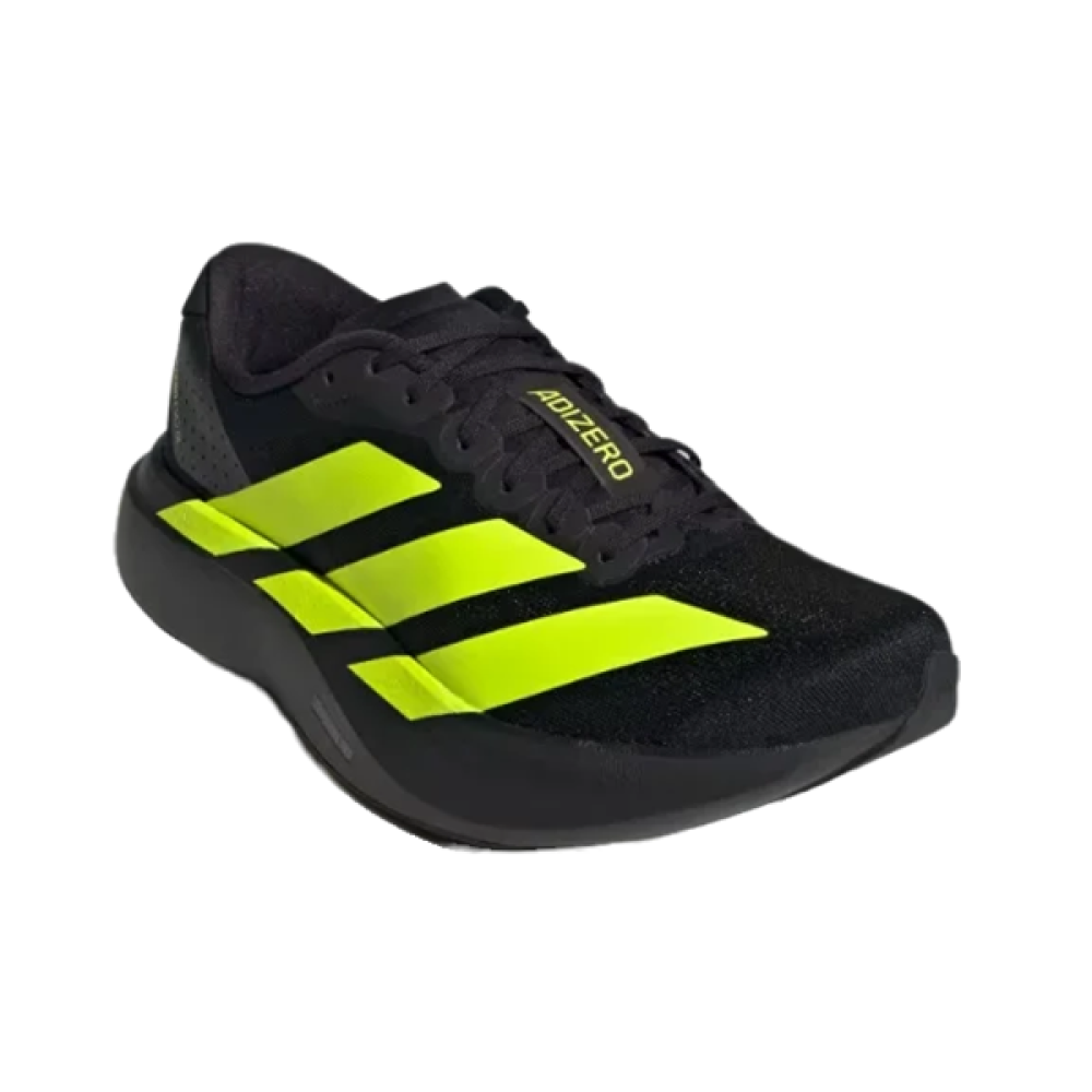 Adidas Men's Adizero Evo SL Black with Green Stripes - E