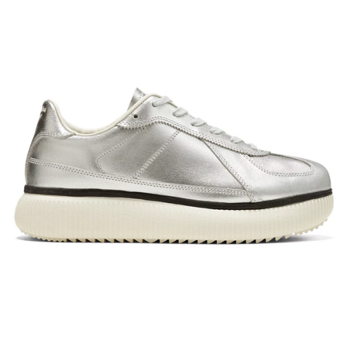 Onitsuka Tiger Delicity Unisex Wedge Shoes, Silver - E-SEVEN STORE