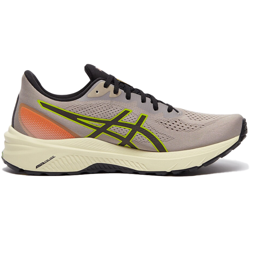 ASICS GT-1000 12 Men's Shoes, Grey with Orange and Green - E