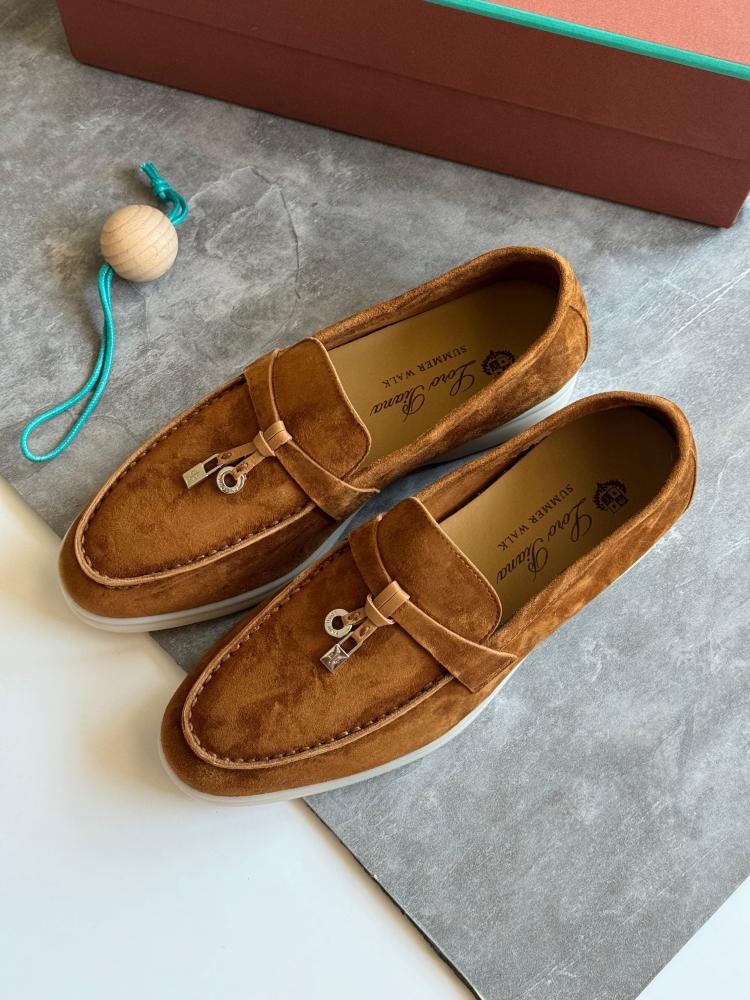 Lorobiana Women's Flat Shoes in Dark Honey Suede