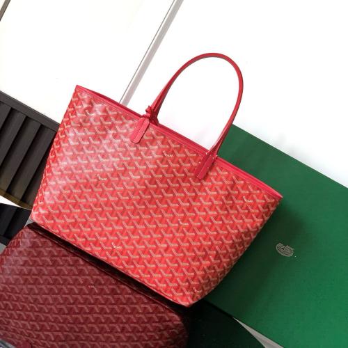 Goyard Saint Louis PM Large Bag, Brand Print, 36cm, Red - E-SEVEN