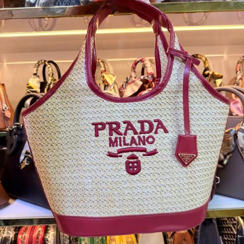 Prada Men's Re Nylon Messenger Bag in Olive and Honey | ESEVEN STORE