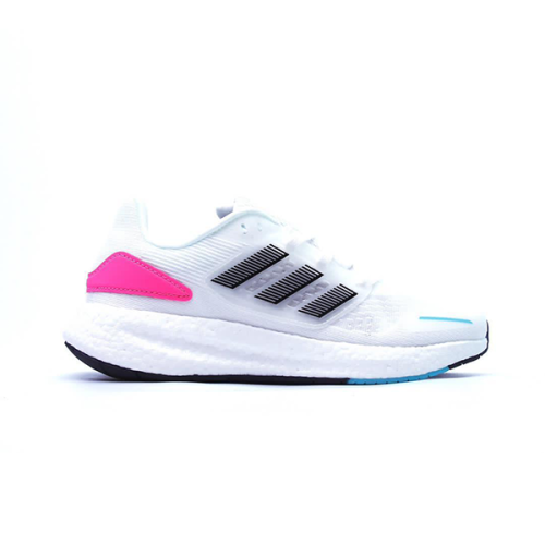 Adidas Pure Boost White Black Fuschia Women's Sports Shoes E