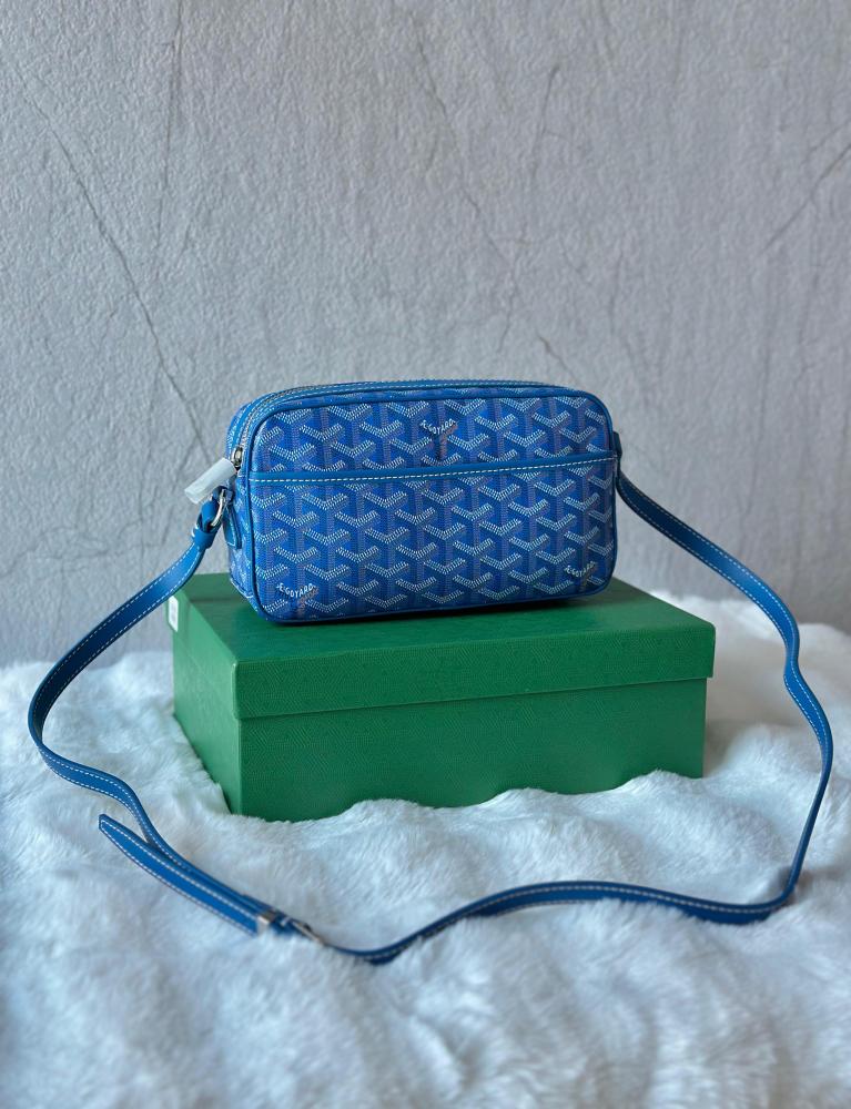 Goyard Women's Long Strap Shoulder Bag in Blue - E-SEVEN STORE