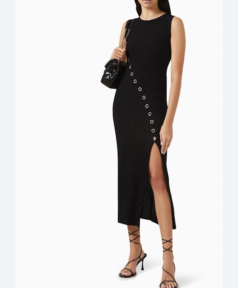 Sandro Sporchik Black Sleeveless Maxi Dress - E-SEVEN STORE