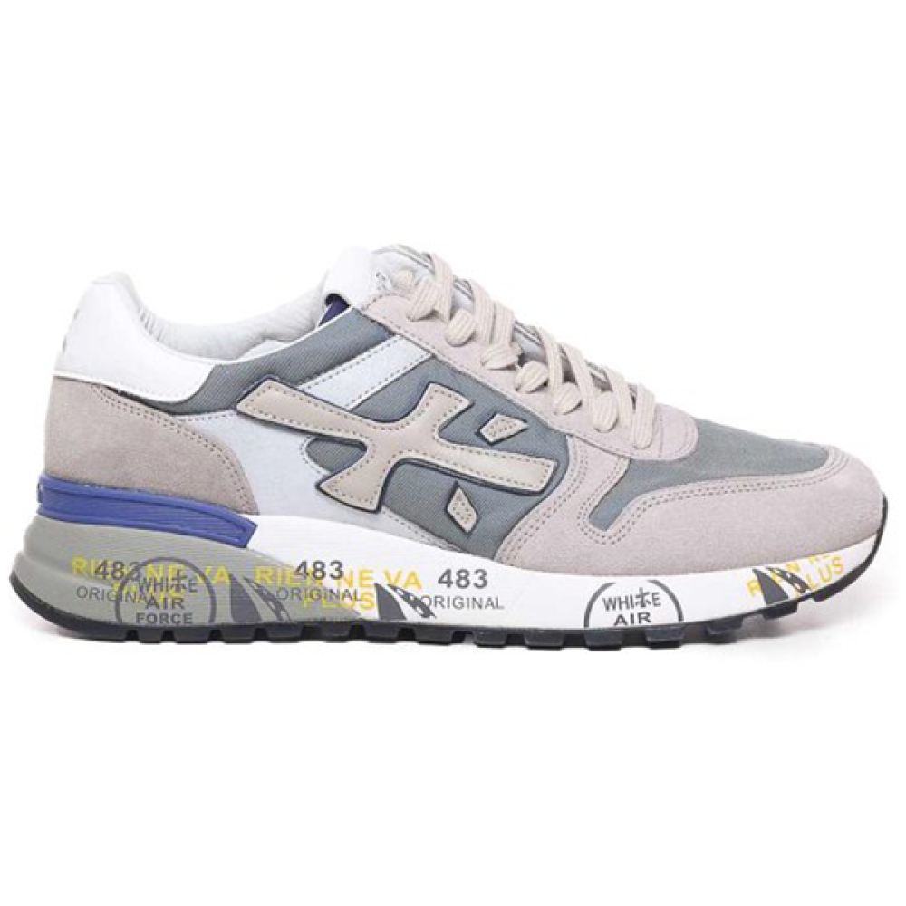 Premiata Unisex Grey Gradient Blue Sport Shoes - E-SEVEN STORE