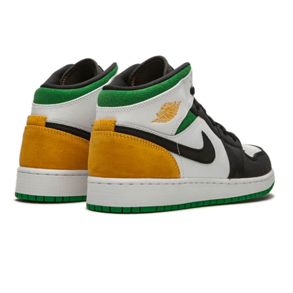 nike air jordan green and yellow