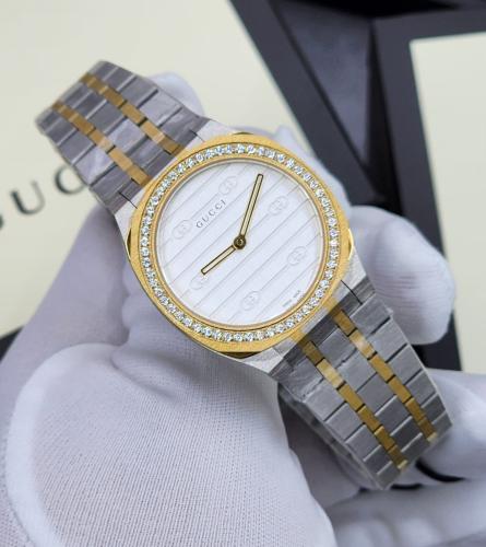 【OG】 Gucci H25 Women's Watch in Golden Silver | ESEVEN STORE