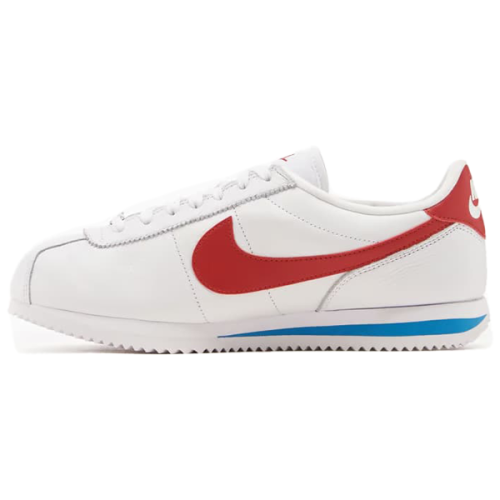Nike Cortez Unisex Sports Sneaker, White and Red - E-SEVEN STORE
