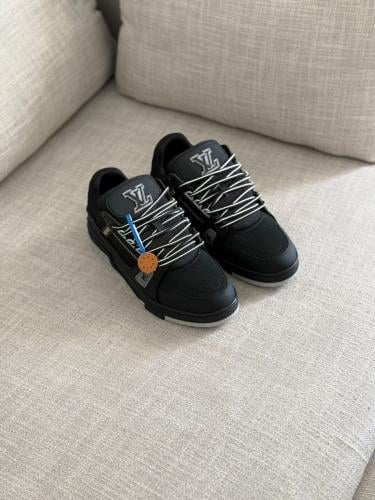 Louis Vuitton Lv Trainer Men's Black Sneakers - E-SEVEN STORE