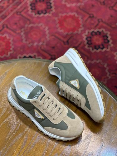 Prada Prax 01 Men's Beige and Olive Daily Comfort Shoes - E-SEVEN