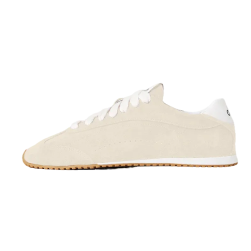 Alo Yoga Women's Sneaker in Light Beige Velvet | ESEVEN STORE