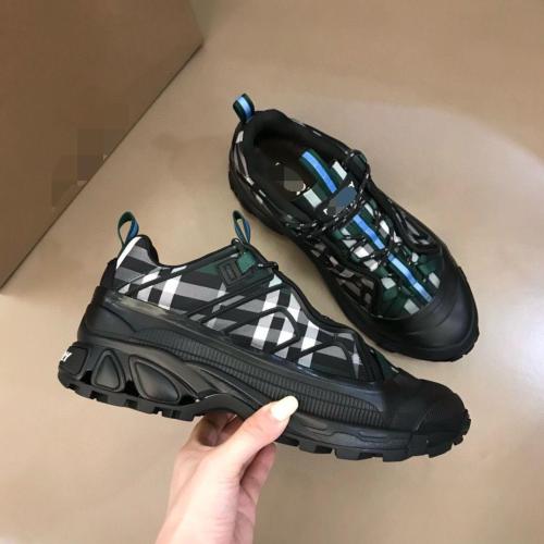 Burberry Chunky Men's Daily Sneakers - Black and White Check