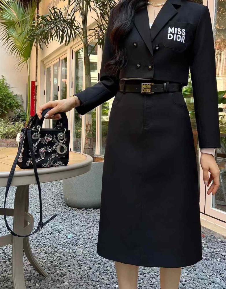 Dior Miss Dior Black Formal Skirt Set