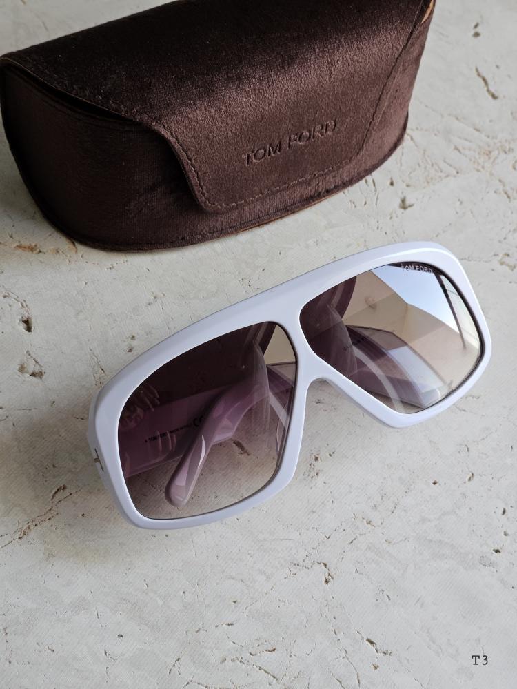 Tom Ford Square Frame Sunglasses, Modern Design, White