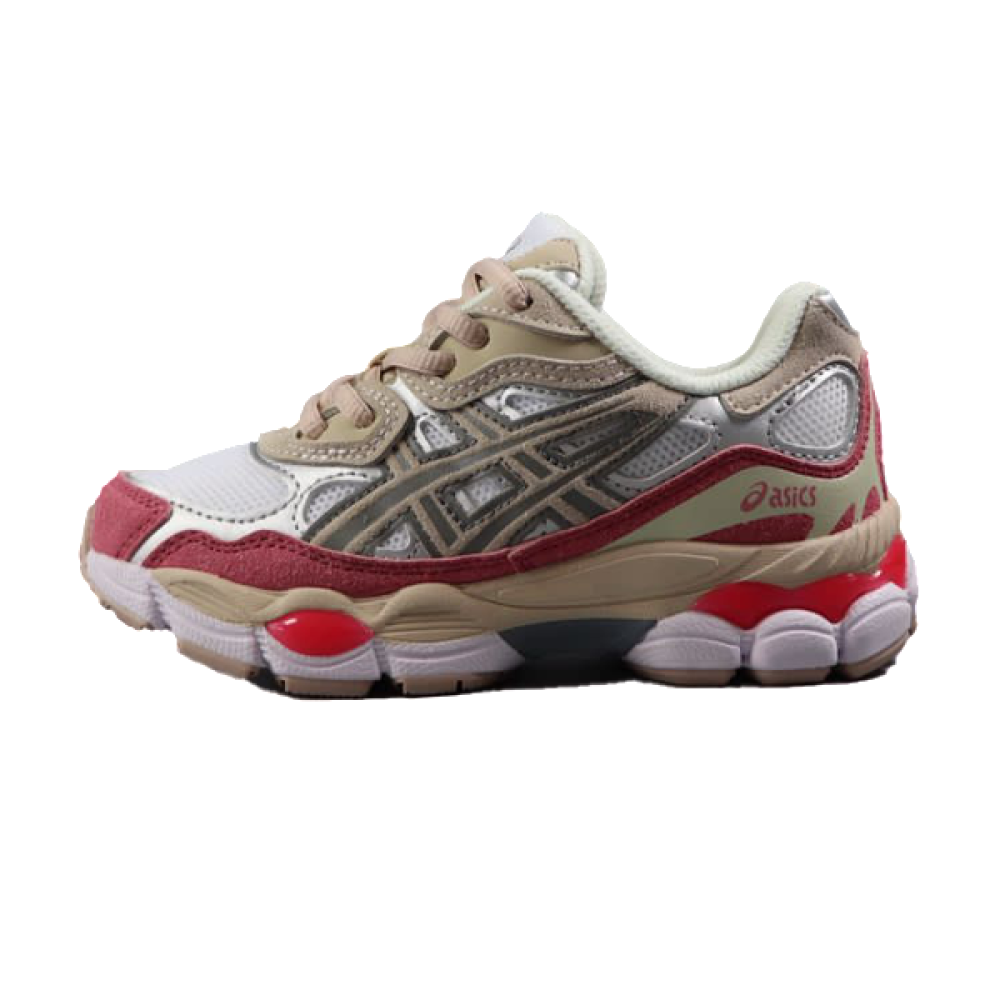 ASICS Kids' Gel-NYC Beige and Red Shoe