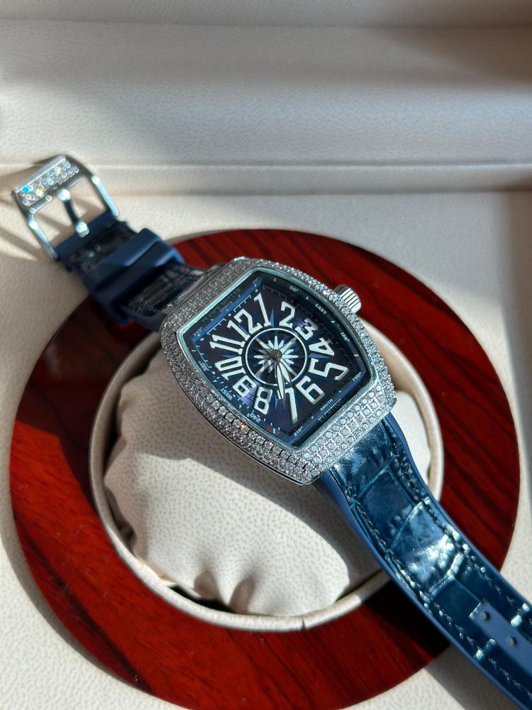 Franck Muller V32 Women's Royal Blue Luxury Watch E-SEVEN STORE