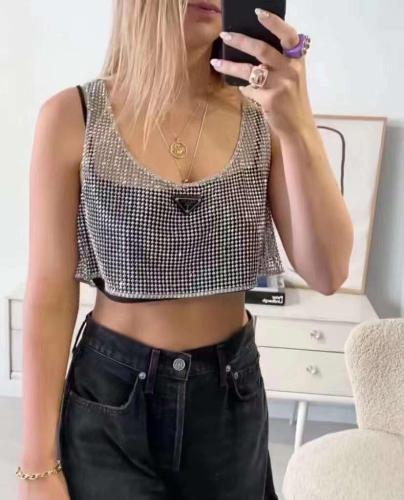 Prada Women's Silver Mesh Top - E-SEVEN STORE