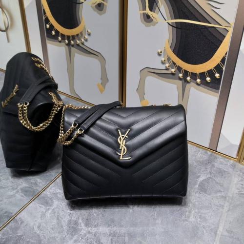Yves Saint Laurent women's bag with a shoulder chain, black